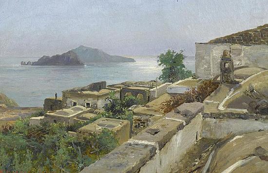 Franz Schreyer View of Capri oil painting picture